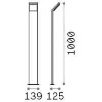 Ideal Lux LED-gatelampe Style hvit høyde 100 cm aluminium 3 000 K