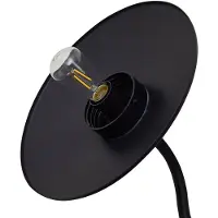 LINDBY LED-solcellelampe Virane, svart, aluminium