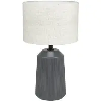 Eglo Bordlampe Capalbio, grå fot / natur skjerm