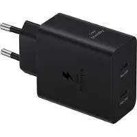 Samsung EP-T5020 Duo-lader 50 W 2x USB-C PD 3.0 + 5 A kabel, svart