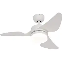 QAZQA Takvifte hvit 86,7 cm inkl. LED dimbar med fjernkontroll - Yuki