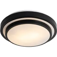 QAZQA Moderne taklampe svart med hvit 35 cm 2-lys IP44 - Walden
