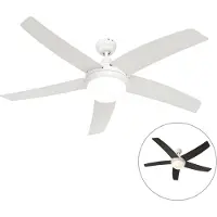 QAZQA Smart takvifte hvit med treprint 132 cm inkl. LED dimbar med fjernkontroll - Cool