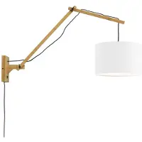 Good&Mojo vegglampe Andes, Ø 32 cm, hvit, justerbar