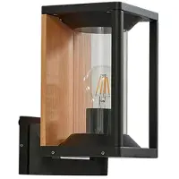 LUCANDE utendørs vegglampe Candina, svart, aluminium, IP65