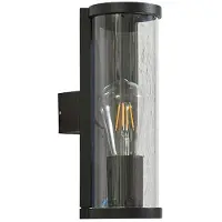 LUCANDE utendørs vegglampe Zanta, høyde 28,2 cm, IP65, svart