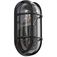 LUCANDE Serine utendørs vegglampe, 27,1 cm, svart, aluminium