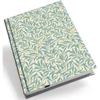 Adlibris Notatbok Hardcover A5 William Morris Modern Willow Bough Turkis Linjert