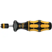 Wera Serie 7400 Kraftform ESD indstillelig momentskruetrækker (0,3-1,2 Nm) med Rapidaptor hurtigskift, 37 mm, 37 mm, Sort/gul
