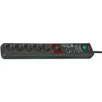 Brennenstuhl Secure-Tec - Overspenningsavleder - 3500 watt - utgangskontakter: 6 - antrasitt