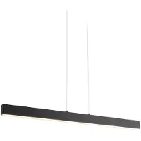 QAZQA Pendellampe svart inkl. LED 3-trinns dimbar 2700-4000K med dip switch - Keane