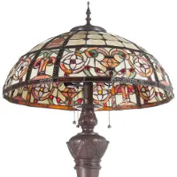 Clayre & Eef Luksuriøs stålampe Lindsay i Tiffany-stil