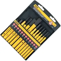 Stanley 4-18-299, Spademeisel, Kromvanadiumstål, Sort, Gult, 220 mm, 1 kg