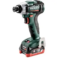 Metabo Slagskrutrekker PowerMaxx SSD 12 BL med 2 x 4,0 Ah LiHD-batterier, lader ASC 55 og metaBOX 118