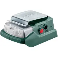Metabo PowerMaxx PA 12 LED-USB, Batterilader, Lithium-Ion (Li-Ion), 12 V, , Sort, 2 A