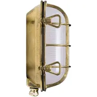 MORETTI Oval lampe til båt Hook, messing, opal