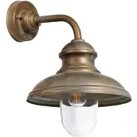 MORETTI Little Mill 3350 utendørs vegglampe messing/klar