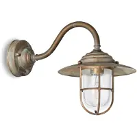 MORETTI Chalet 140 utendørs vegglampe antikk messing/klar