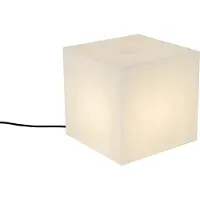 QAZQA Smart utendørslampe hvit 30 cm kvadratisk inkl. LED A60 IP44 - Nura