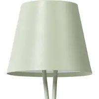 LINDBY LED oppladbar bordlampe Janea CROSS, grønn, metall