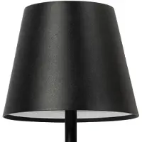 LINDBY LED oppladbar bordlampe Janea CUBE, svart, metall
