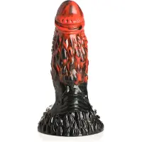 Shots Vulcan Sort&Rød Fantasydildo