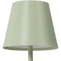 LINDBY LED oppladbar bordlampe Janea CUBE, grønn, metall