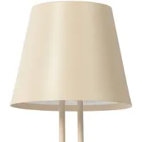 LINDBY LED oppladbar bordlampe Janea TWIN, beige, metall
