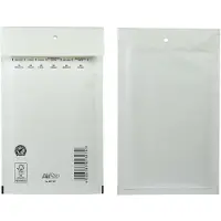 Bong AirPro - Postpose - størrelse W2 - 115 x 215 mm - åpen ende - selvklebende - bobleplast - vannbestandig - hvit - pakke av 200