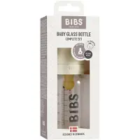 BIBS Babyflaske - Glass - Slow Flow - 110 ml - Naturgummi - Ivor - - OneSize - Babyflaske
