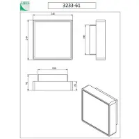FABAS LUCE Oban vegglampe, 24 cm x 24 cm, 1 x E27, hvit, IP65