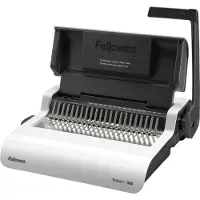 Fellowes Pulsar+ 300, Manuell, 300 ark, Plastkambinding, Grå, Hvit