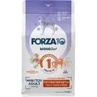 Forza10 Mini & Toy Diet med kroketter med hest og erter til hunder - Sett %: 2 x 1,5 kg