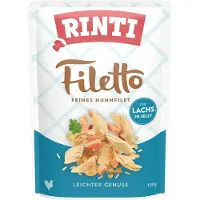 Rinti Økonomipakke Filetto Pouch in Jelly 48 x 100 g - Kylling med laks