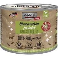 Mac'S Monoprotein Insects & Superfood 6 x 180 g - Svart Soldatflue (Hermetia illucens)