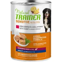 Trainer Natural Sensitive Natural Trainer Sensitive No Gluten Medium & Maxi Adult - Kanin (6 x 400 g)
