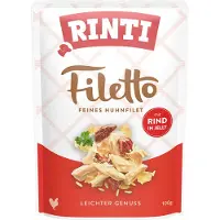 Rinti Filetto-pose i gelé 24 x 100 g - Kylling med storfekjøtt