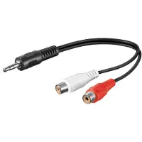 Goobay AVK 190-0020 - Audioadapter - RCA x 2 hunn til mini-phone stereo 3.5 mm hann - 20 cm