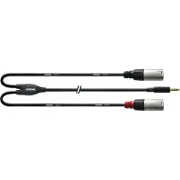 Cordial CFY WMM, 3.5mm, Hankjønn, 2 x XLR, Hunkjønn, 1,8 m, Sort