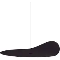 Kdln Dekorativt element Flow Leaf, svart, Ø 35 cm, hengende