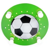 Elobra Taklampe Fotball, 4 lyskilder, mørkegrønn og hvit