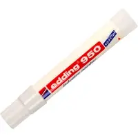 Edding Permanent Markør 950 Dekkende Pasta Hvit Rund Spiss For Rustne/ru Overflater 10 Mm