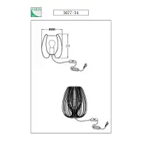 FABAS LUCE Camp bordlampe, svart, trådkurv, Ø 20 cm
