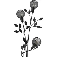 LINDBY Florentine gulvlampe Kanye, 160 cm, svart, 3 lyskilder.