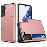 Mtp Products Samsung Galaxy S21 5G Hybrid-deksel med Skyvekortspor - Roségull