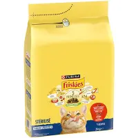 Friskies PURINA Sterilised Cat med storfekjøtt, kylling og grønnsaker -3 x 3 kg
