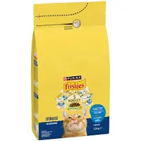 Friskies PURINA Sterilised Cat med laks, tunfisk og grønnsaker - 3 x 1,5 kg