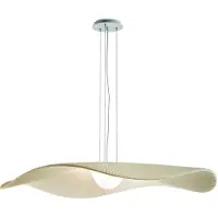 Bover LED-hengelampe Mediterrània, kremfarget, Ø 105 cm, dimbar