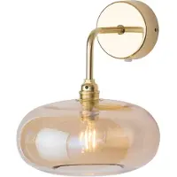 Ebb & Flow Horizon vegglampe med arm, gull/gull, Ø 21 cm