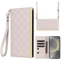 Mtp Products Samsung Galaxy S24+ Luksuriøst Vattert Lommeboketui - Beige